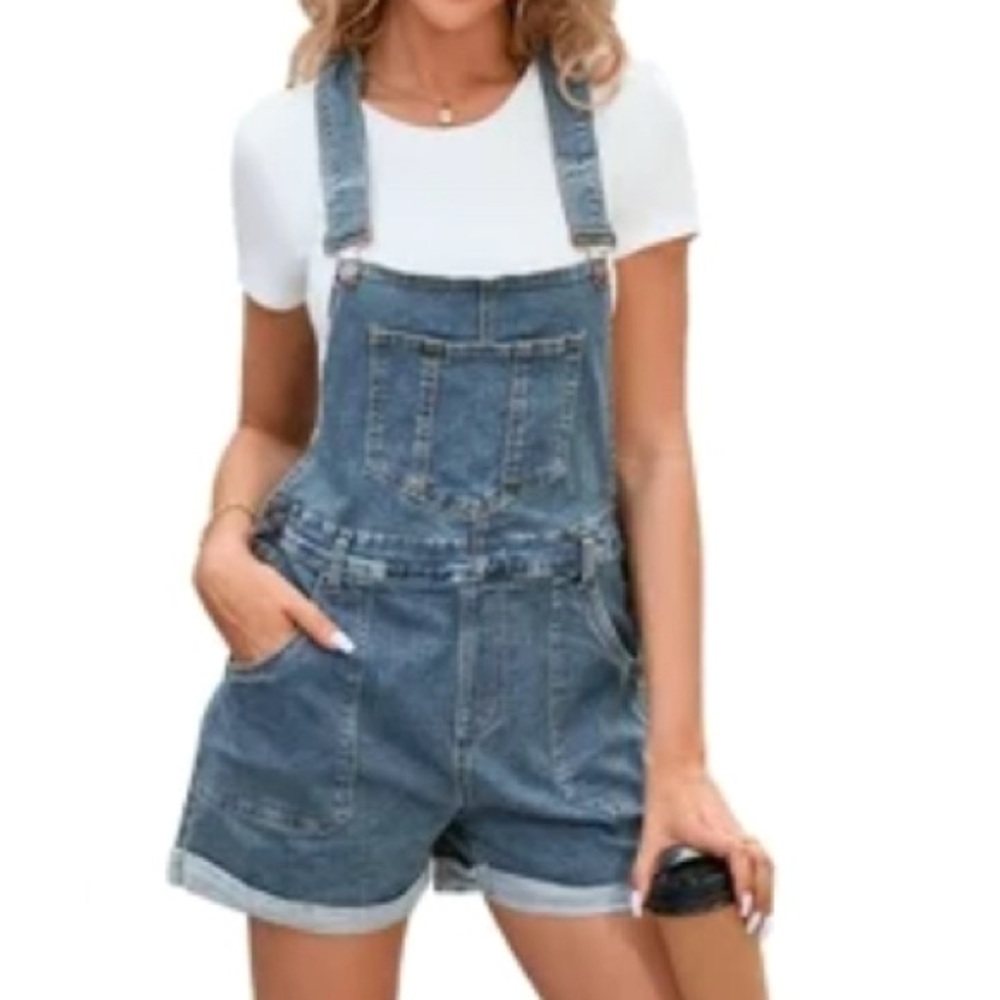 WALLFLOWER Casual Loose Fit Denim Shortalls Womens Small